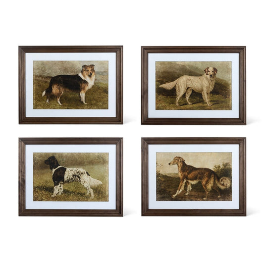 Heritage Hounds Framed Dog Wall Art, 4 Assorted Styles