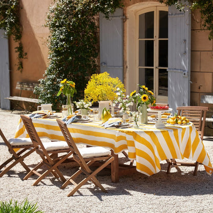 French Tablecloth St. Tropez Yellow Stripes
