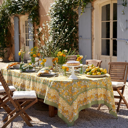 French Tablecloth Citron Vert & Yellow