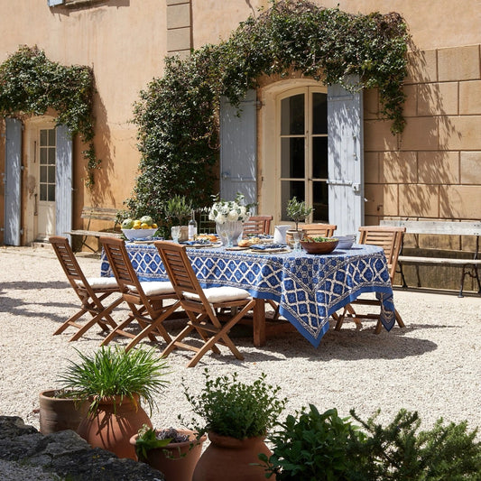 French Tablecloth Azulejo Blue