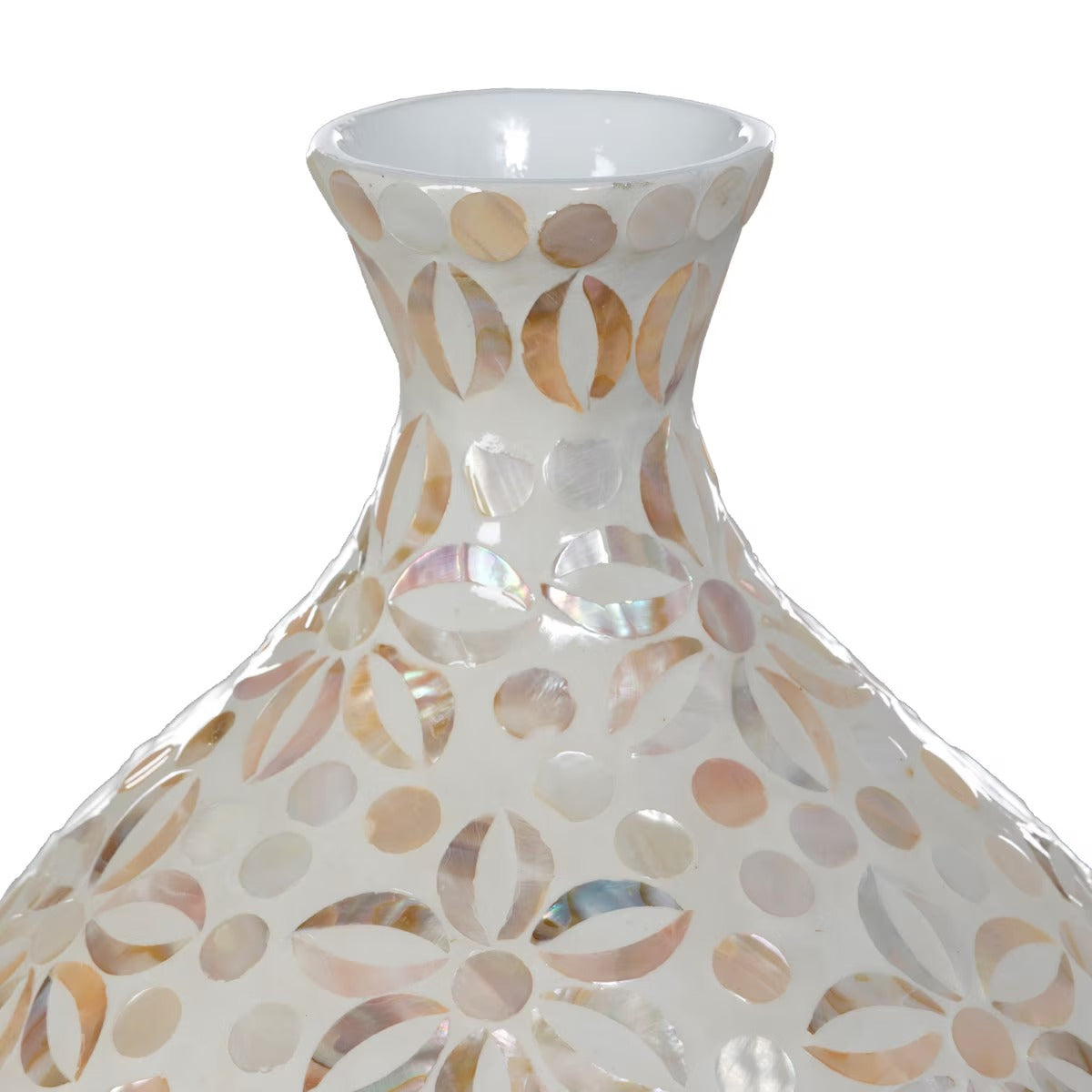 Capraia Coast Floral Vessel, Mother of Pearl
