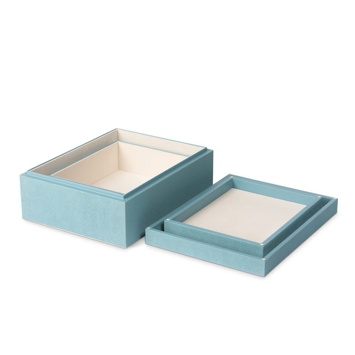 St. Tropez Decorative Boxes, Set of 2, Mistral Blue