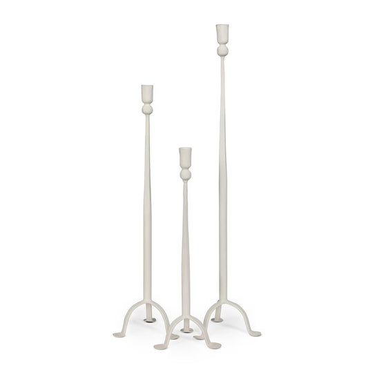 Timeless Taper Candle Holder, Cream, Medium (2-Pack)