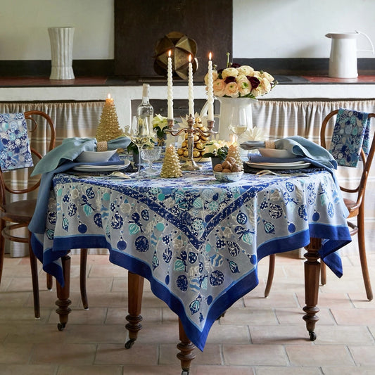 French Tablecloth Ornaments Blue - Out of Stock