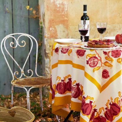 French Tablecloth Pomegranate
