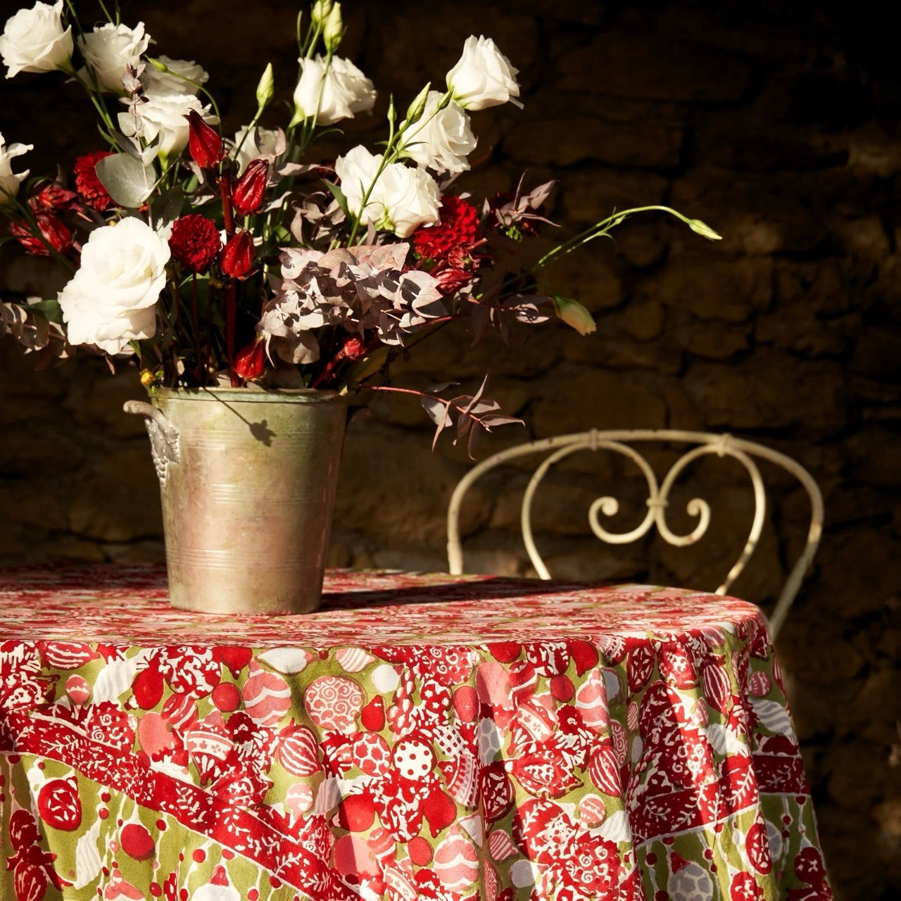 French Tablecloth Ornaments Red & Green-Out of Stock