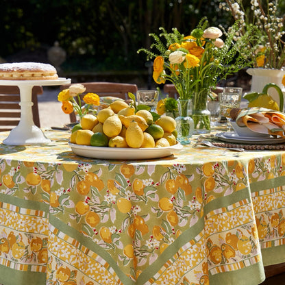 French Tablecloth Citron Vert & Yellow