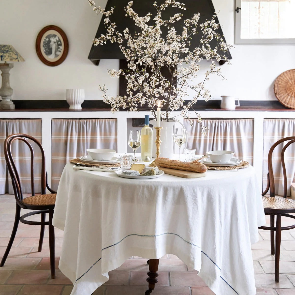 Embroidery White Tablecloth- Out of Stock