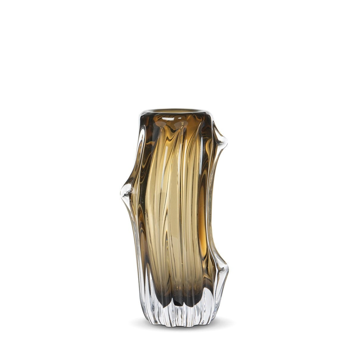 Willow Glass Vase, Amber, Medium