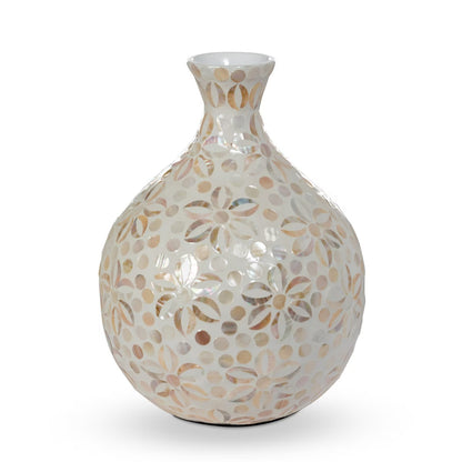 Capraia Coast Floral Vessel, Mother of Pearl