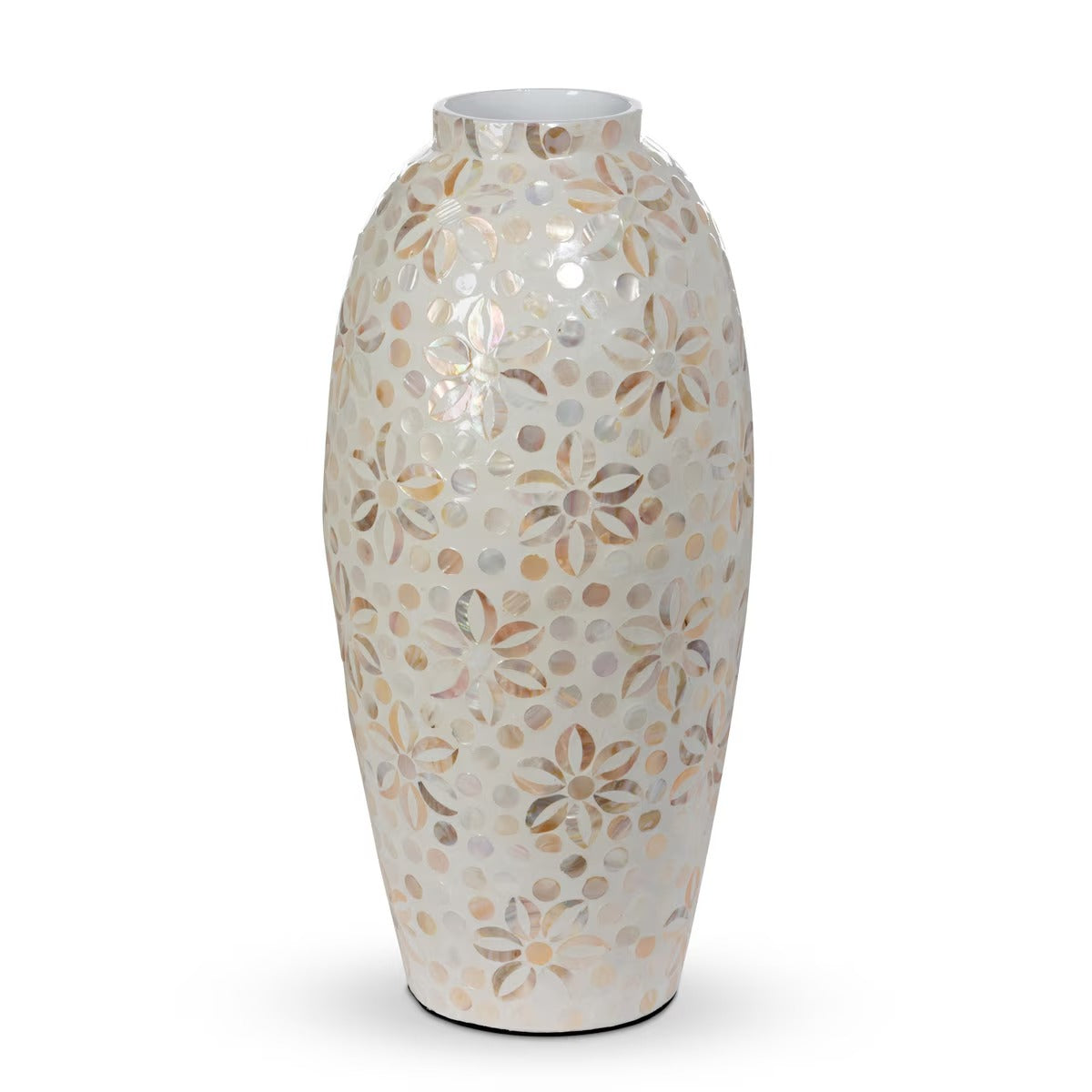 Capraia Coast Large Floral Vase, Mother of Pearl