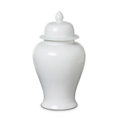 Imperial Ceramic Ginger Jar, Ivory, Large