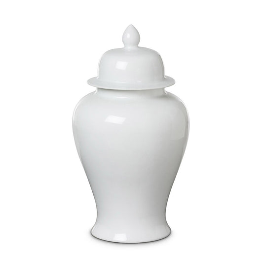 Imperial Ceramic Ginger Jar, Ivory, Large