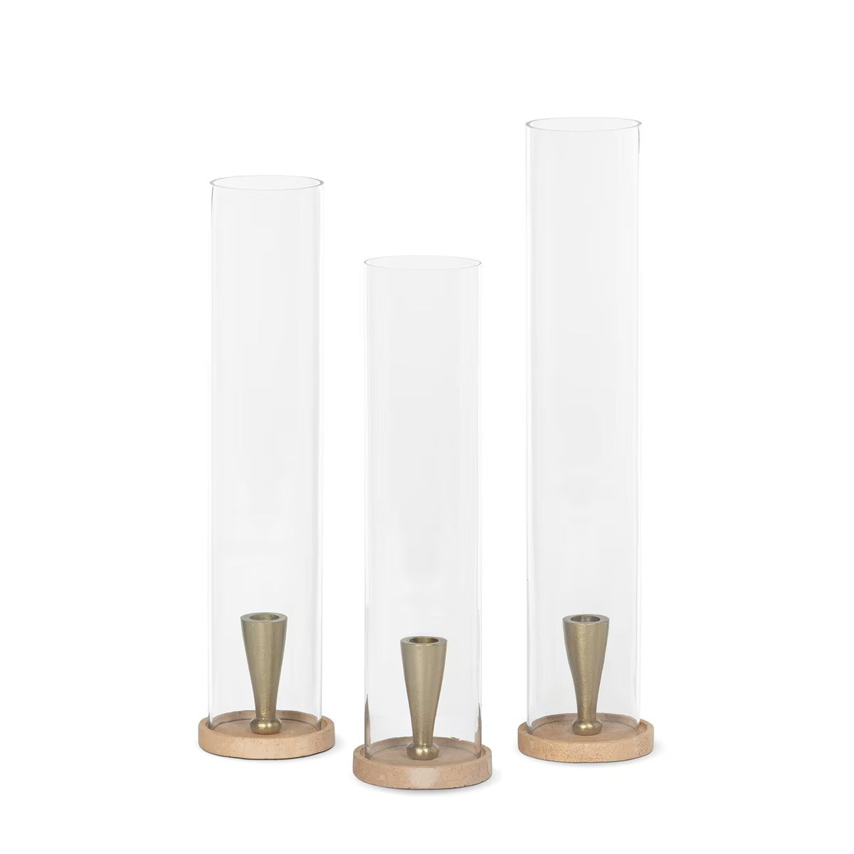 Harrison Candle Holder, Travertine, Set of 3