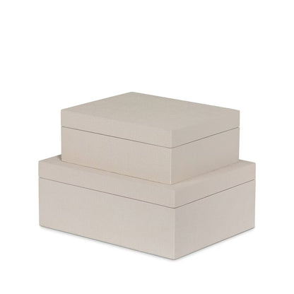 St. Tropez Decorative Boxes, Set of 2, Coastal Sand