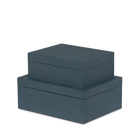 St. Tropez Decorative Boxes, Set of 2, Indigo