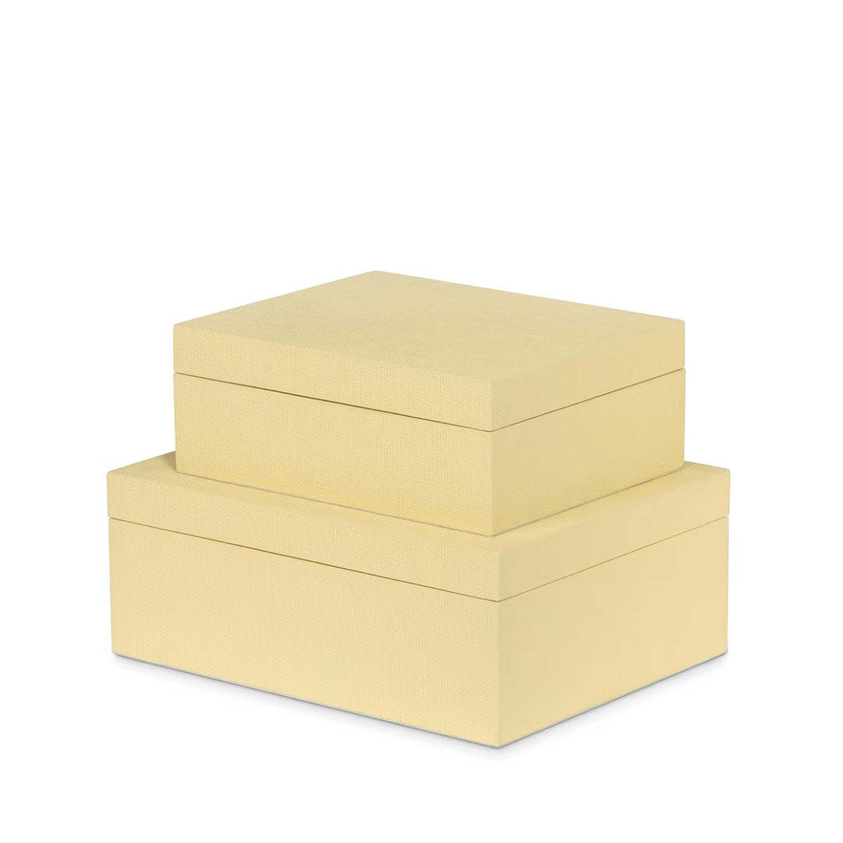 St. Tropez Decorative Boxes, Set of 2, Lemon Sorbet