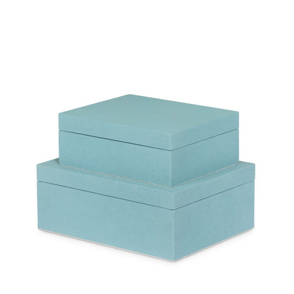 St. Tropez Decorative Boxes, Set of 2, Mistral Blue