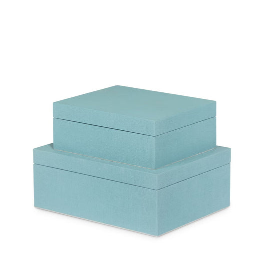 St. Tropez Decorative Boxes, Set of 2, Mistral Blue