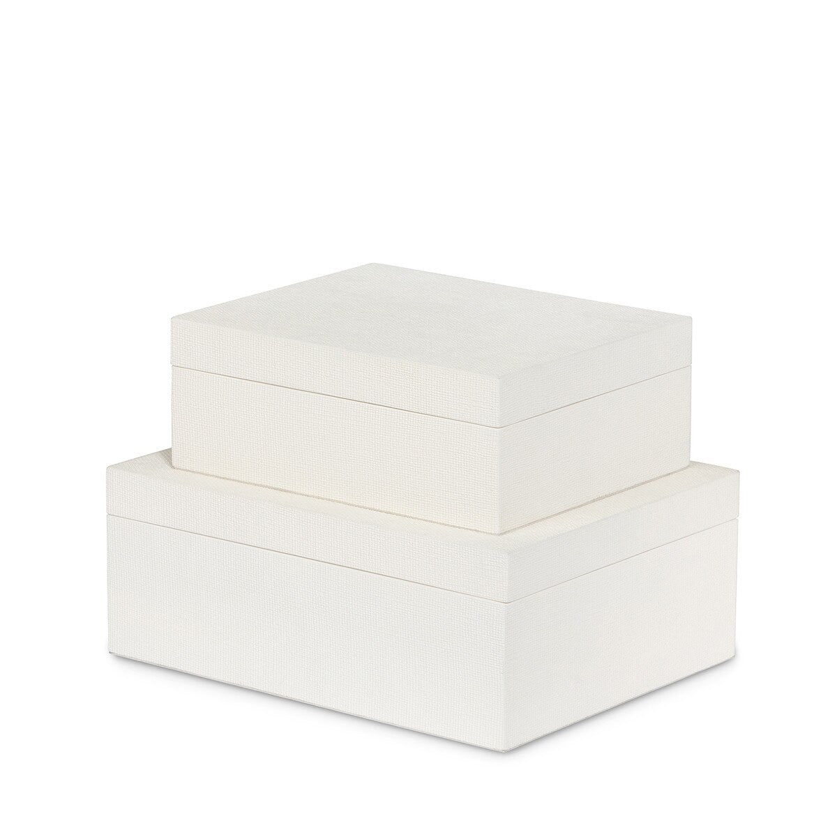 St. Tropez Decorative Boxes, Set of 2, Silk Linen