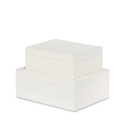 St. Tropez Decorative Boxes, Set of 2, Silk Linen