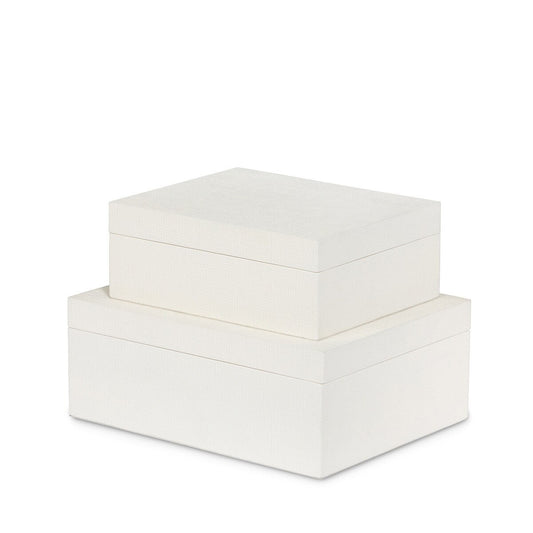 St. Tropez Decorative Boxes, Set of 2, Silk Linen