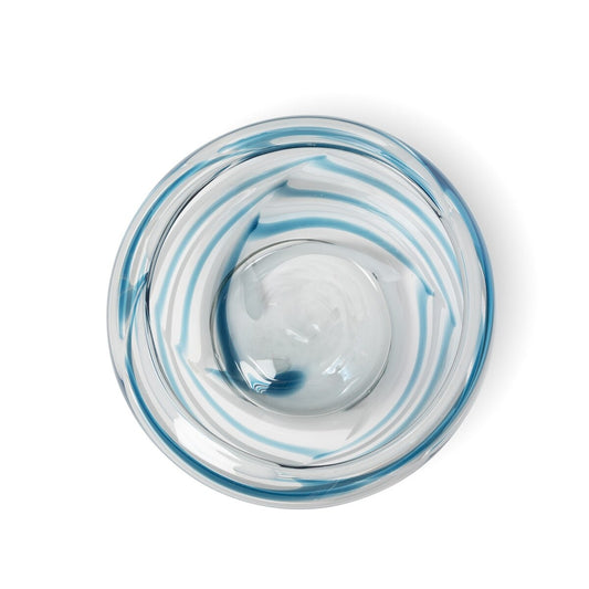 Ocean Glass Vessel, Swirl Blue