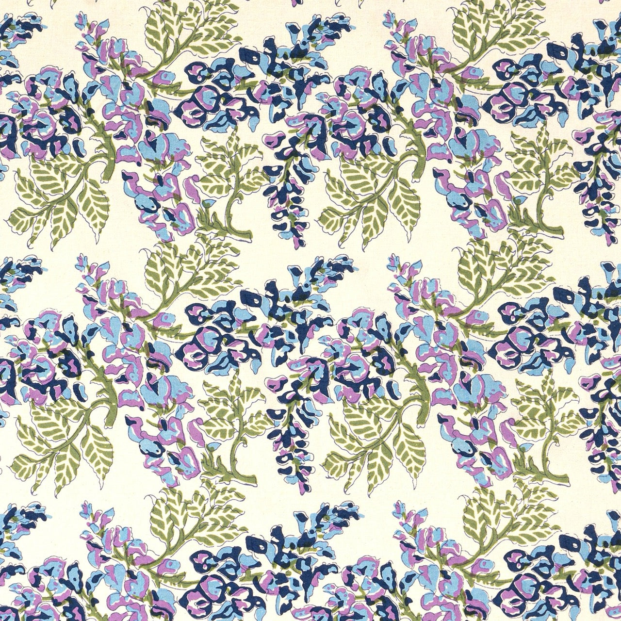 French Tablecloth Wisteria Green & Blue