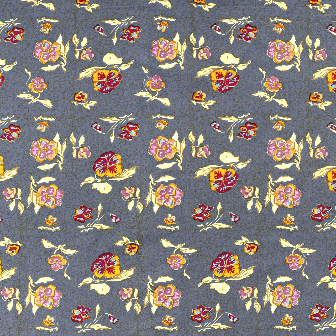 French Tablecloth Pansy Red & Grey - Out of Stock