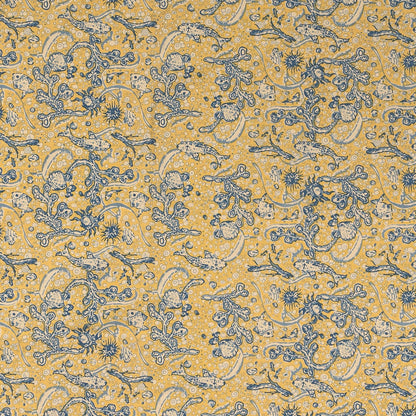 French Tablecloth La Mer Blue & Yellow