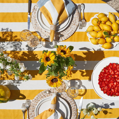 French Tablecloth St. Tropez Yellow Stripes
