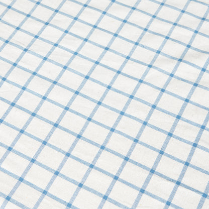 French Tablecloth Windowpane Blue & Natural