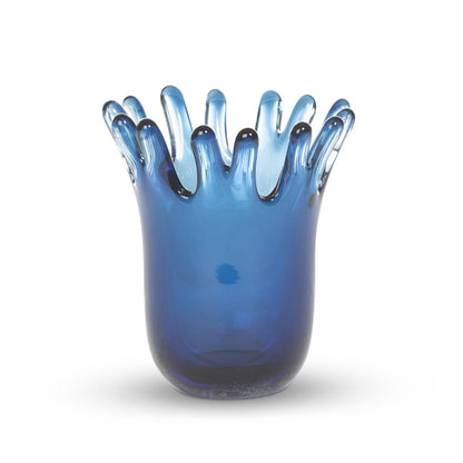 Calypso Glass Vase, Blue (2-Pack)