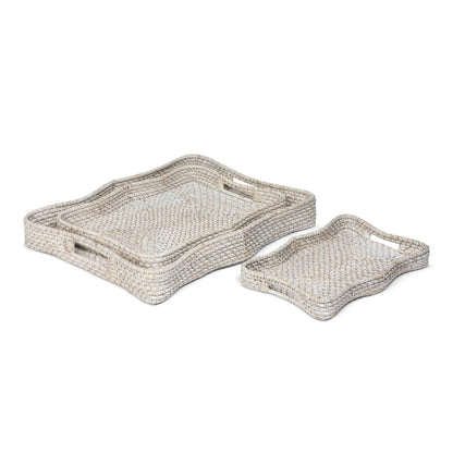 Sanibel Scalloped Tray, Set of 3