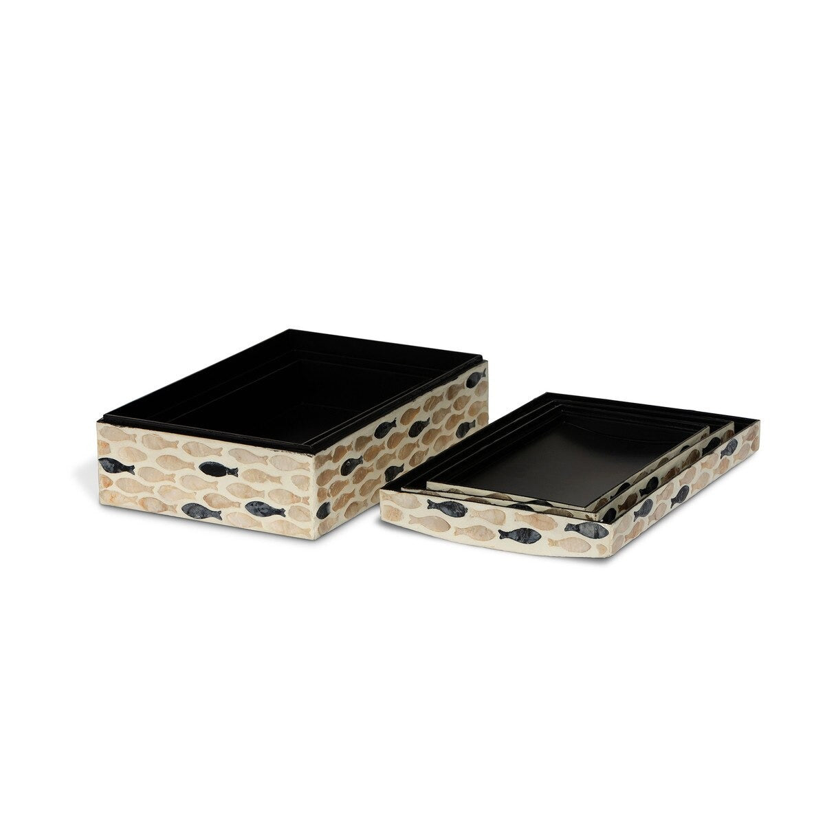 Capraia Coast Decorative Boxes, Set of 3, Nautical