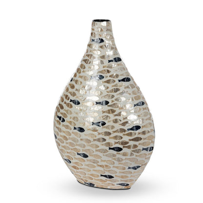 Capraia Coast Mosaic Vessel, Capiz, Nautical