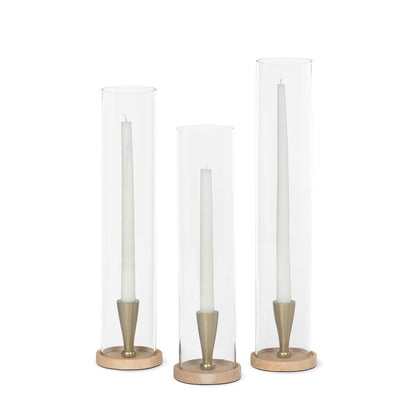 Harrison Candle Holder, Travertine, Set of 3
