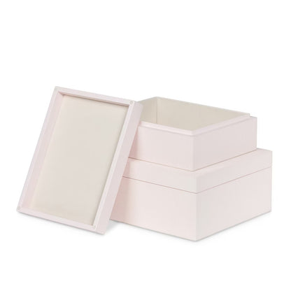 St. Tropez Decorative Boxes, Set of 2, Blush Pearl