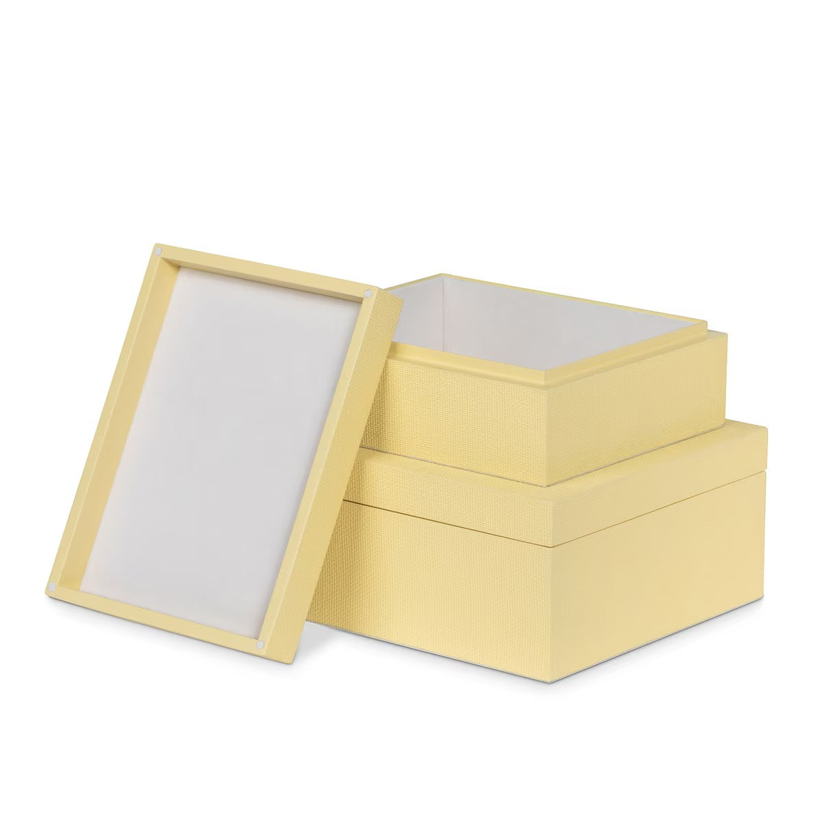 St. Tropez Decorative Boxes, Set of 2, Lemon Sorbet