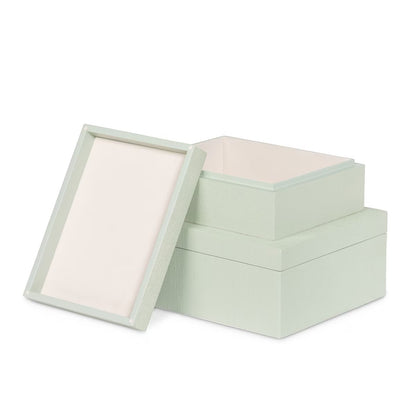 St. Tropez Decorative Boxes, Set of 2, Sage Whisper