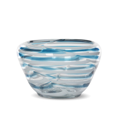 Ocean Glass Vessel, Swirl Blue