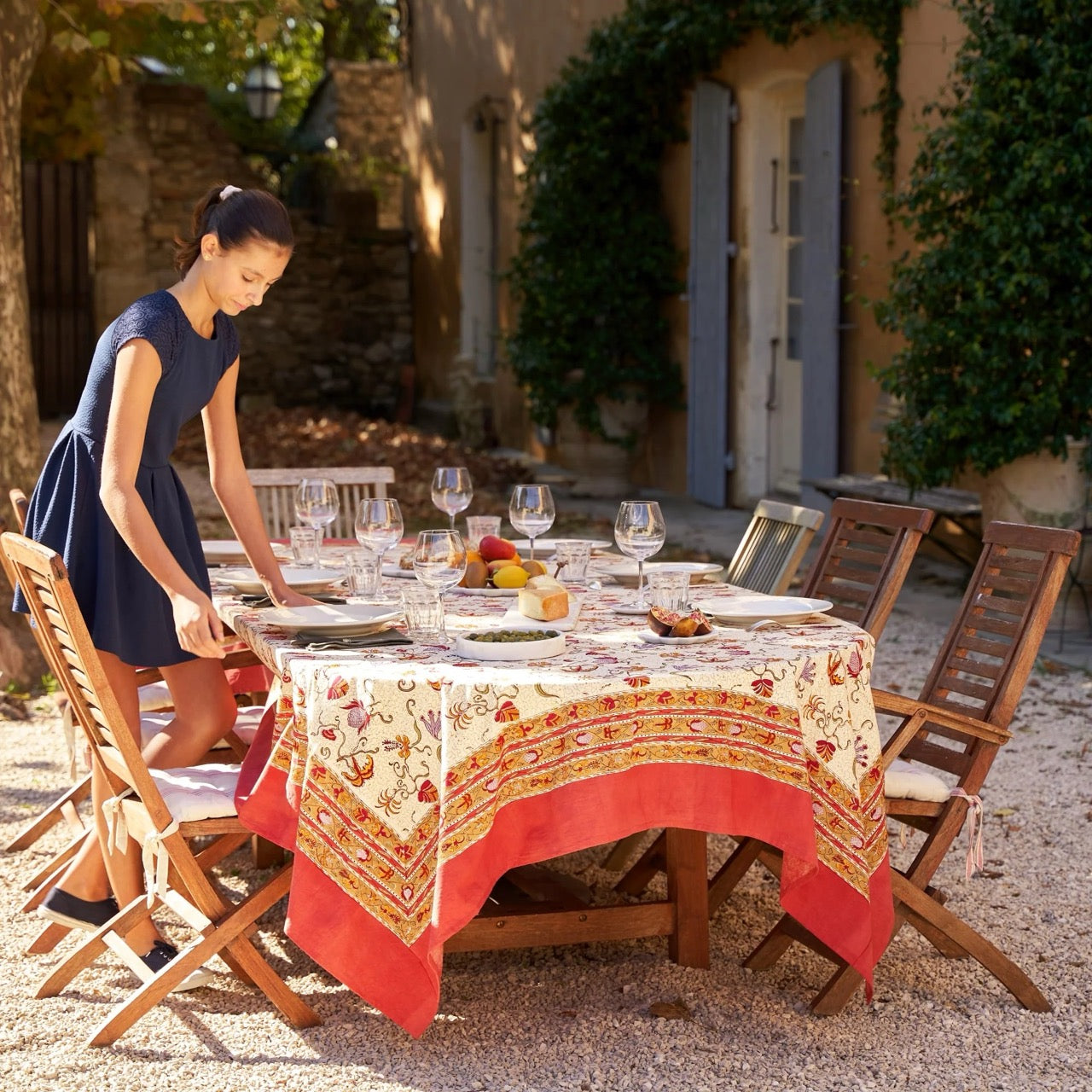 Couleur Nature Paris Fleur des Indes Tablecloth