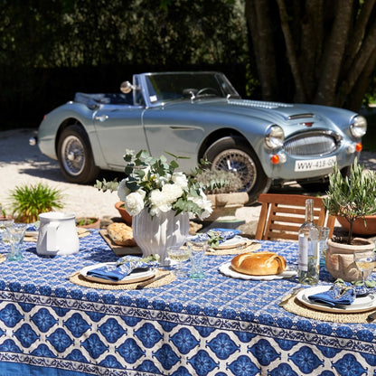 French Tablecloth Azulejo Blue