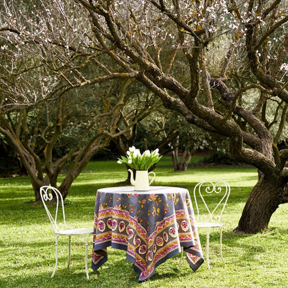 French Tablecloth Pansy Red & Grey - Out of Stock