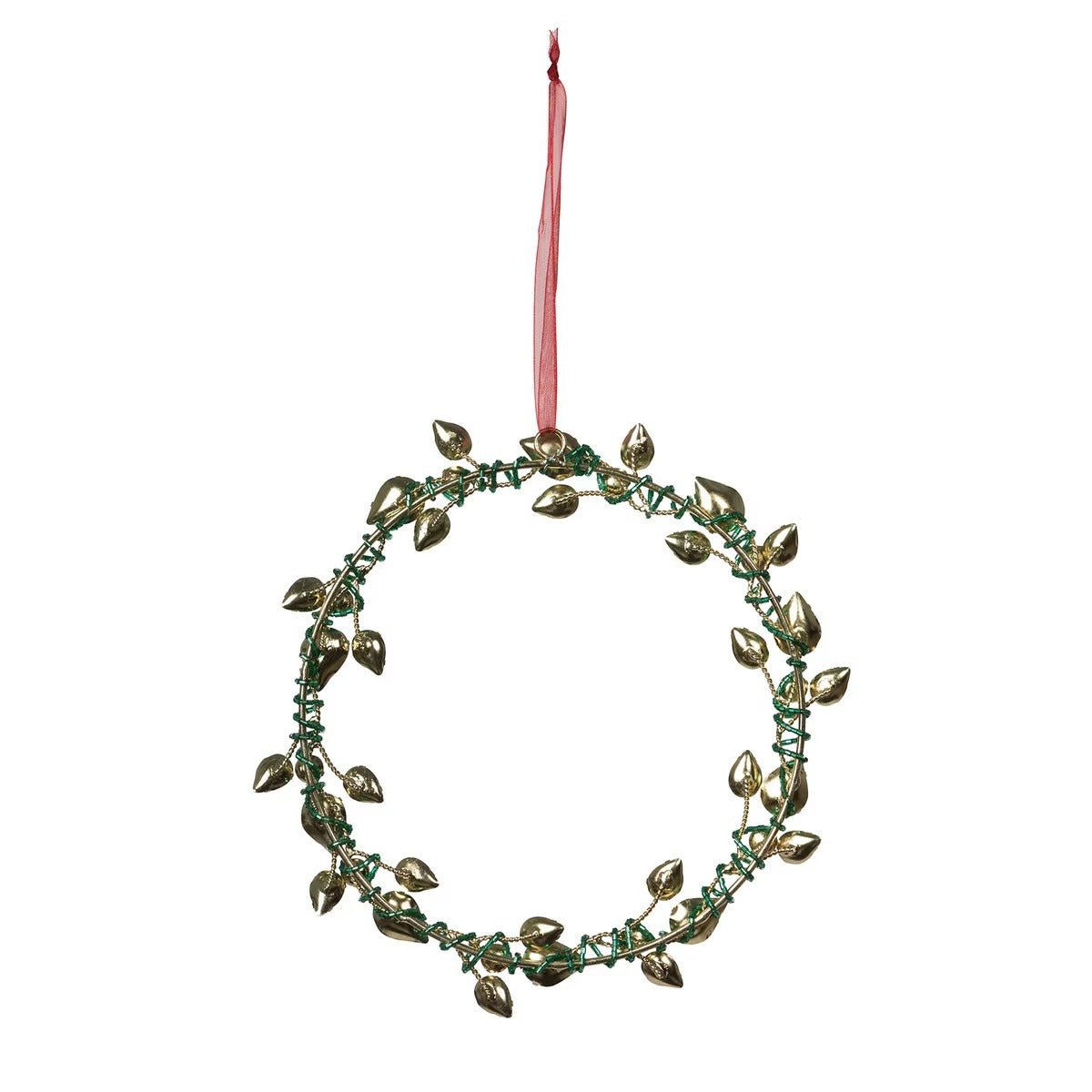Beaded Vine Wreath Ornament (Set of 12)