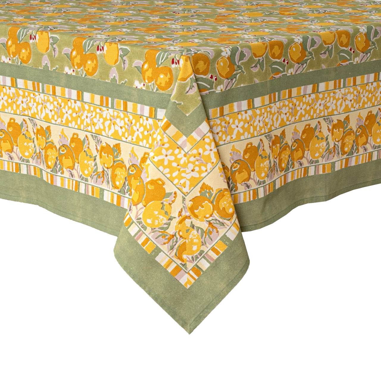 French Tablecloth Citron Vert & Yellow