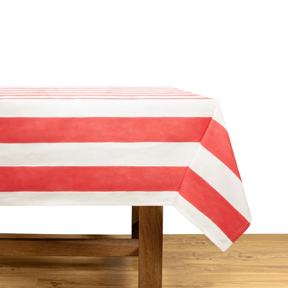 French Tablecloth St. Tropez Red Stripes
