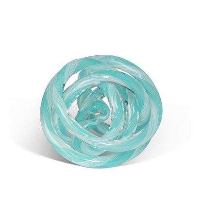 Tangled Glass Knot, Aqua