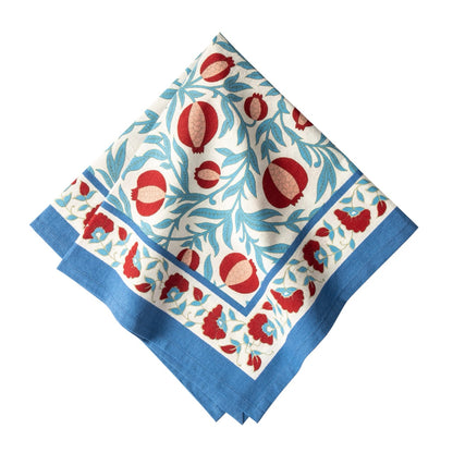 French Tablecloth Grenadine Red & Blue
