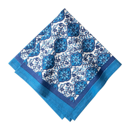 French Tablecloth Azulejo Blue